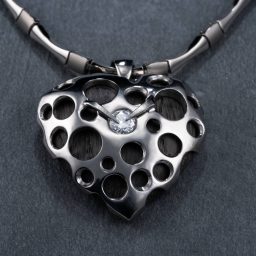 titanium wood pendant