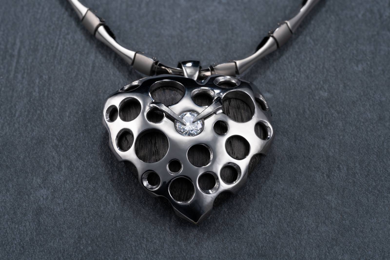 titanium wood pendant